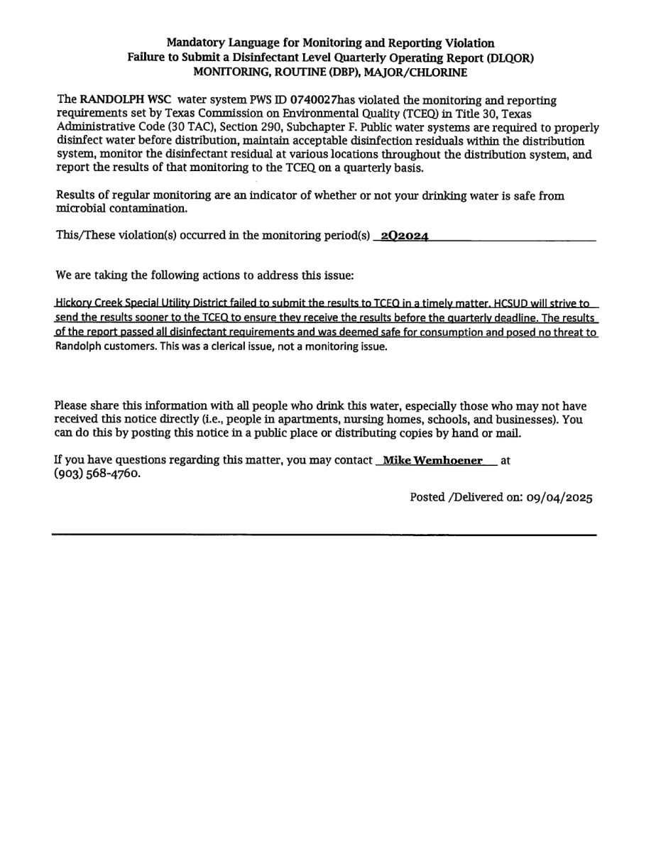 Monitoring Violation 9-4-25